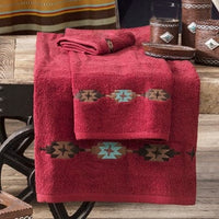 Socorro Embroidered 3PC Towel Set, Turquoise Bath Towel