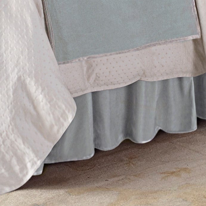 Gathered Velvet Bed Skirt Paseo Road by HiEnd Accents