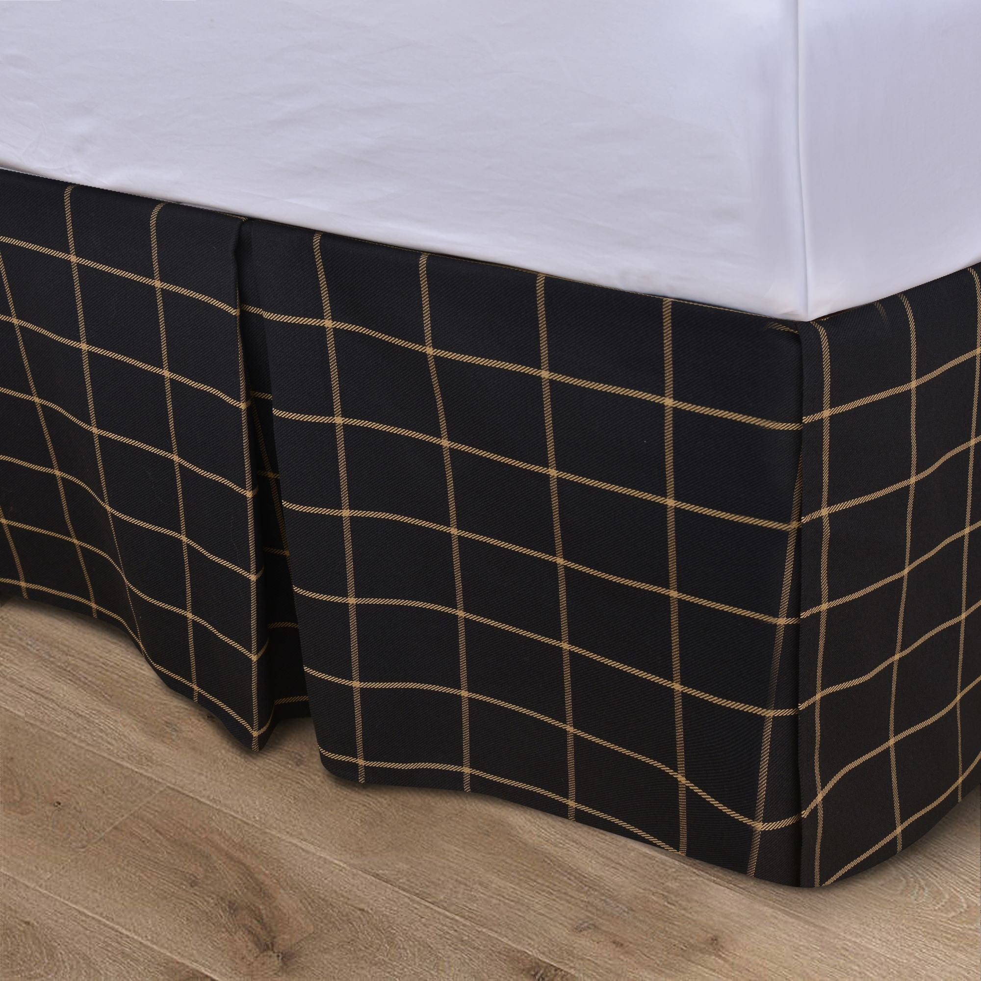 Windowpane Tailored Bed Skirt, King King Bed Skirt