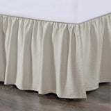 Lily Gathered¬†Linen Bed Skirt Queen / Light Tan Bed Skirt