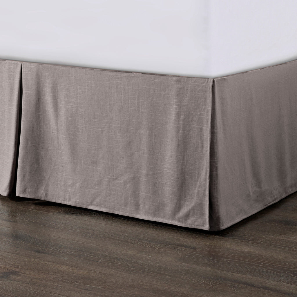 Hera Tailored Linen Bed Skirt Queen / Taupe Bed Skirt