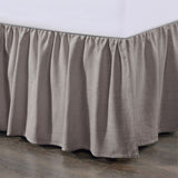 Lily Gathered¬†Linen Bed Skirt Queen / Taupe Bed Skirt