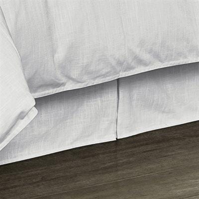 Tailored White Linen Bed Skirt Bed Skirt