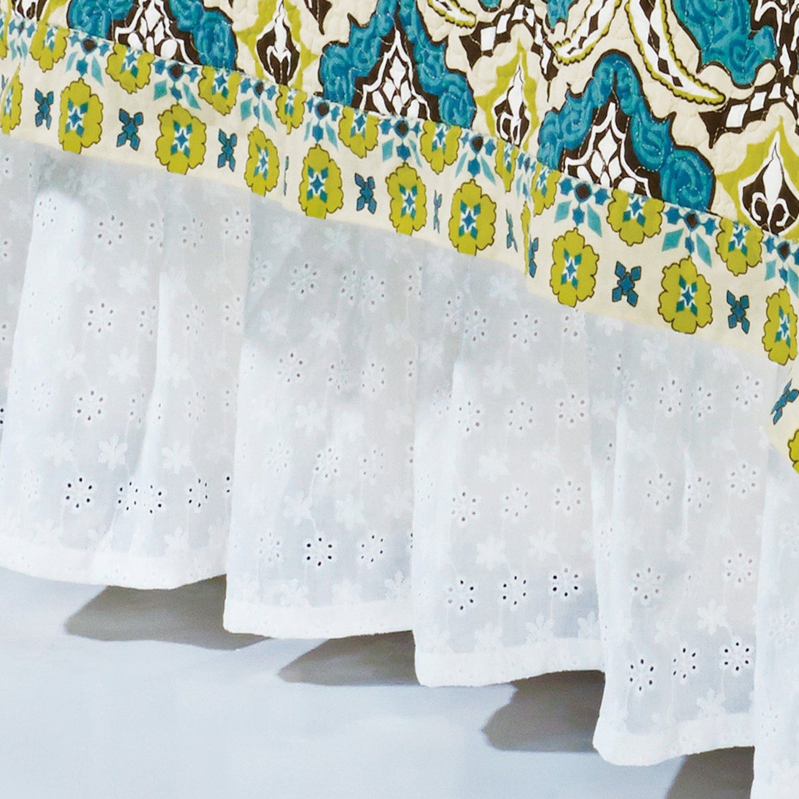 White Eyelet Bed Skirt Bed Skirt