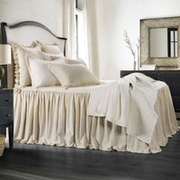 Luna Washed Linen Bedspread Set Twin / Light Tan Bedspread