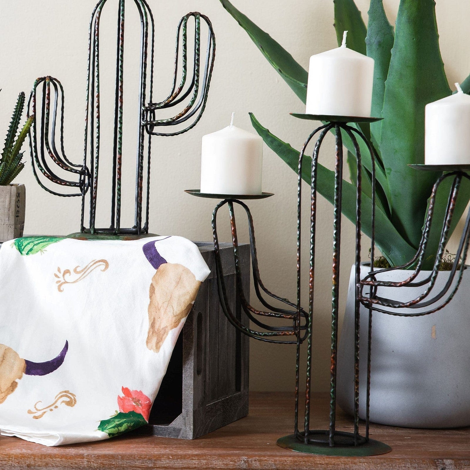 Cactus 3-Pillar Candle Holder Candle Holder