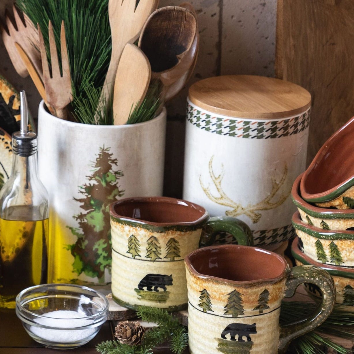Paseo Road Antler Design Canister