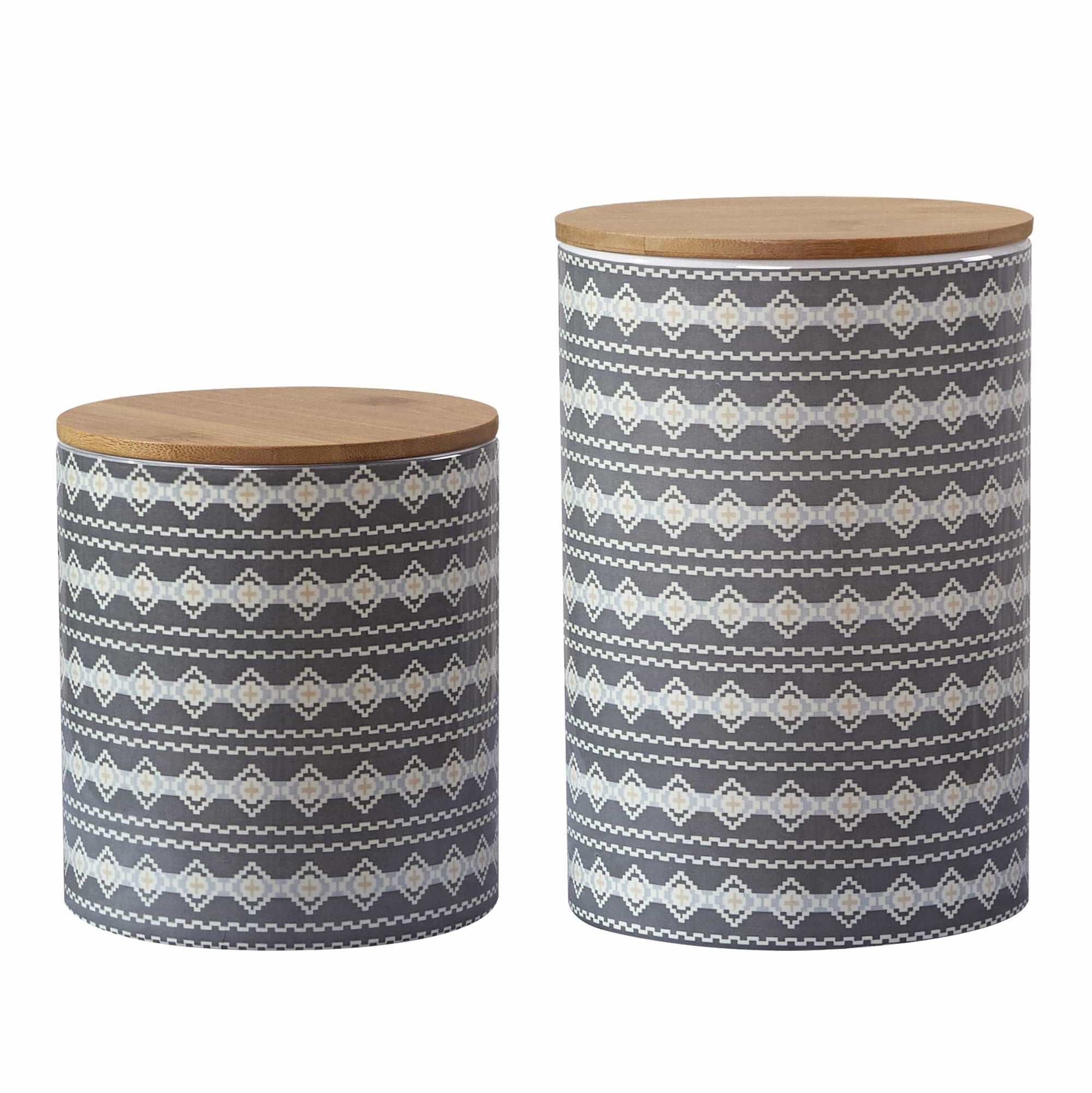 Large Aztec Design 2PC Canister Set Canister