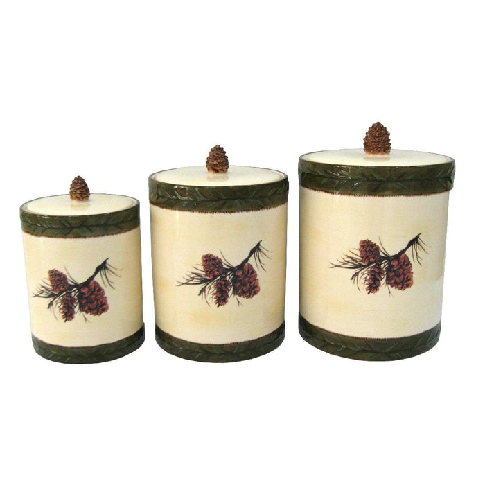 Pine Cone 3PC Canister Set Canister
