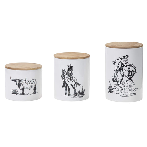 Jay Companies Hammered Square 3Pc Canister Set W/Silver Lid 75Oz, 64Oz, 43Oz, 5.03X5.03X7.87