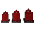 Savannah Canister & Base Set Red Canister