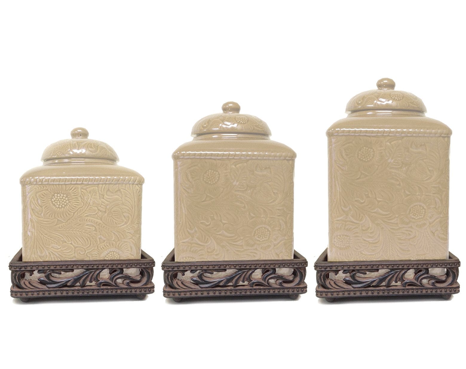 Savannah 3PC Canister Base Set Canister