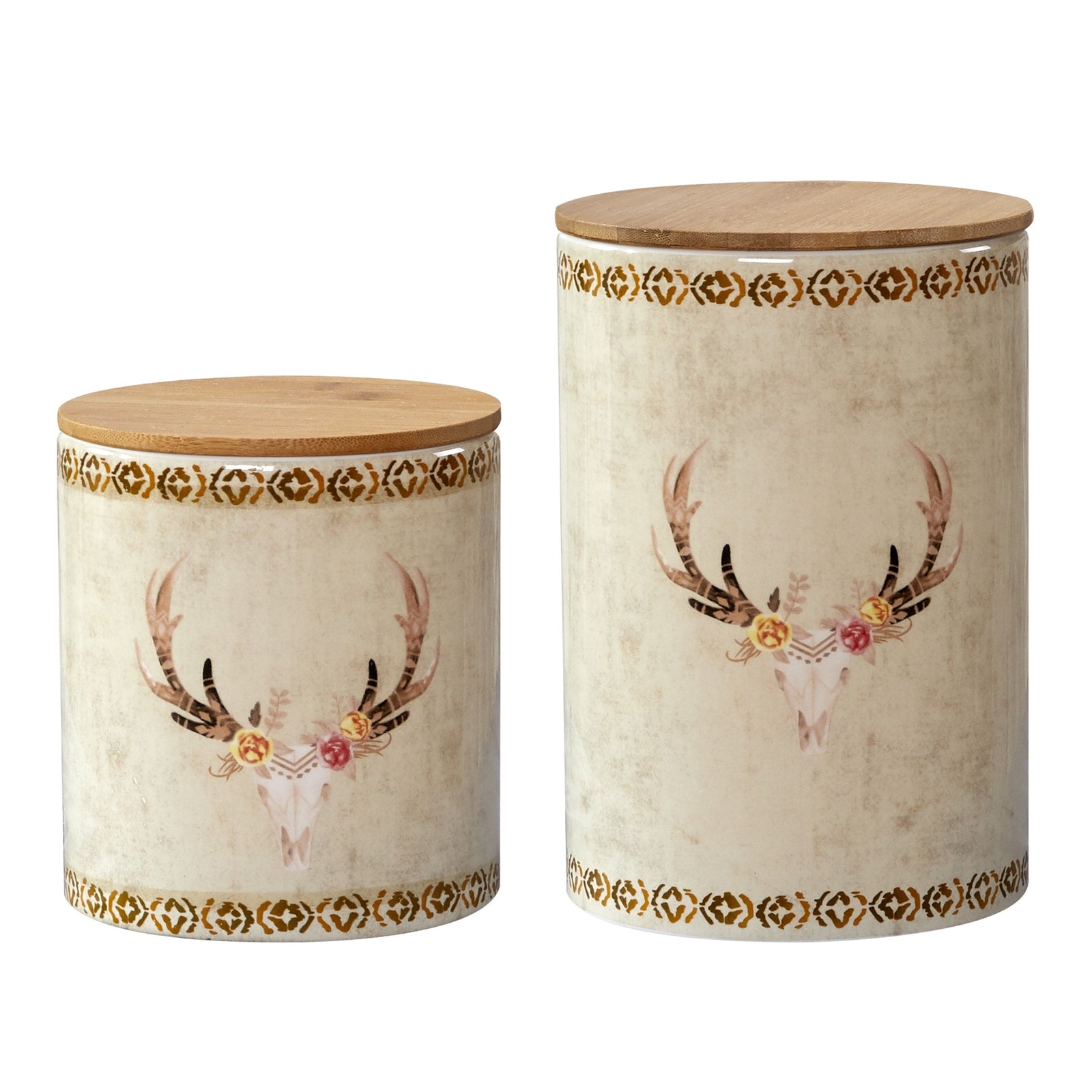 Skull Design 2PC Canister Set Canister