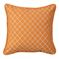 Capri Orange Geometric Throw Pillow