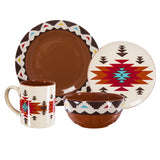Del Sol Aztec 16PC Ceramic Dinnerware Set Ceramic Dinnerware