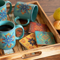 4 PC Bonita Televera Design Coaster Set Coaster