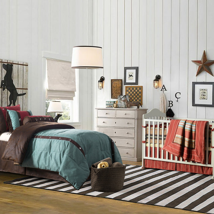 Cheyenne Comforter Set, Turquoise, Twin Comforter