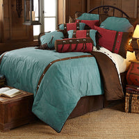 Cheyenne Comforter Set, Turquoise, Twin Comforter