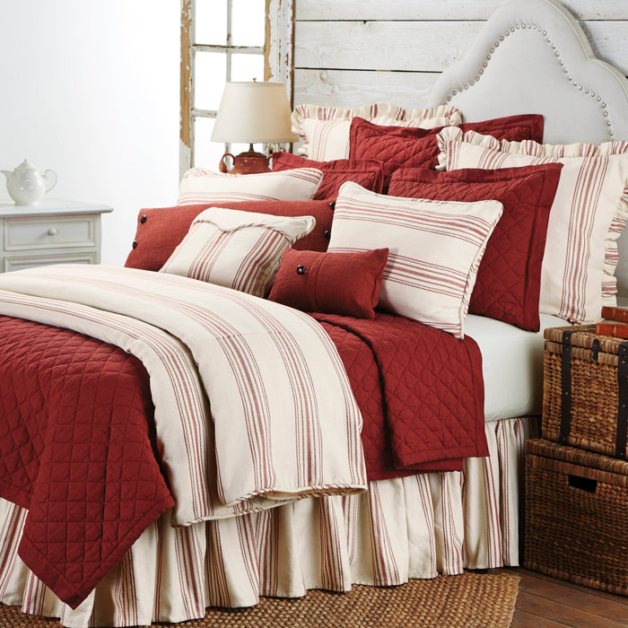 Prescott Bedding Set Duvet Cover Set / Super Queen / Red Comforter / Duvet Cover