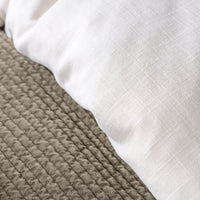 Hera Washed Linen Flange Bedding Set Comforter / Duvet Cover