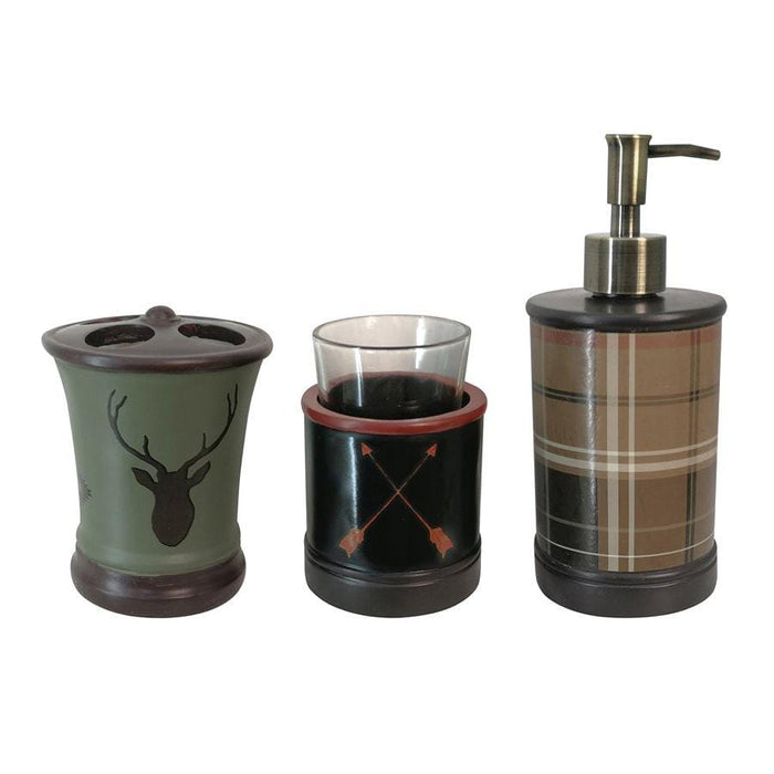 Aztec Bear 9 PC Bath Accessary and Towel Set Complete Bathroom Sets