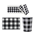 Camille Buffalo Check 5 PC Bath Accessory and Towel Set Complete Bathroom Sets