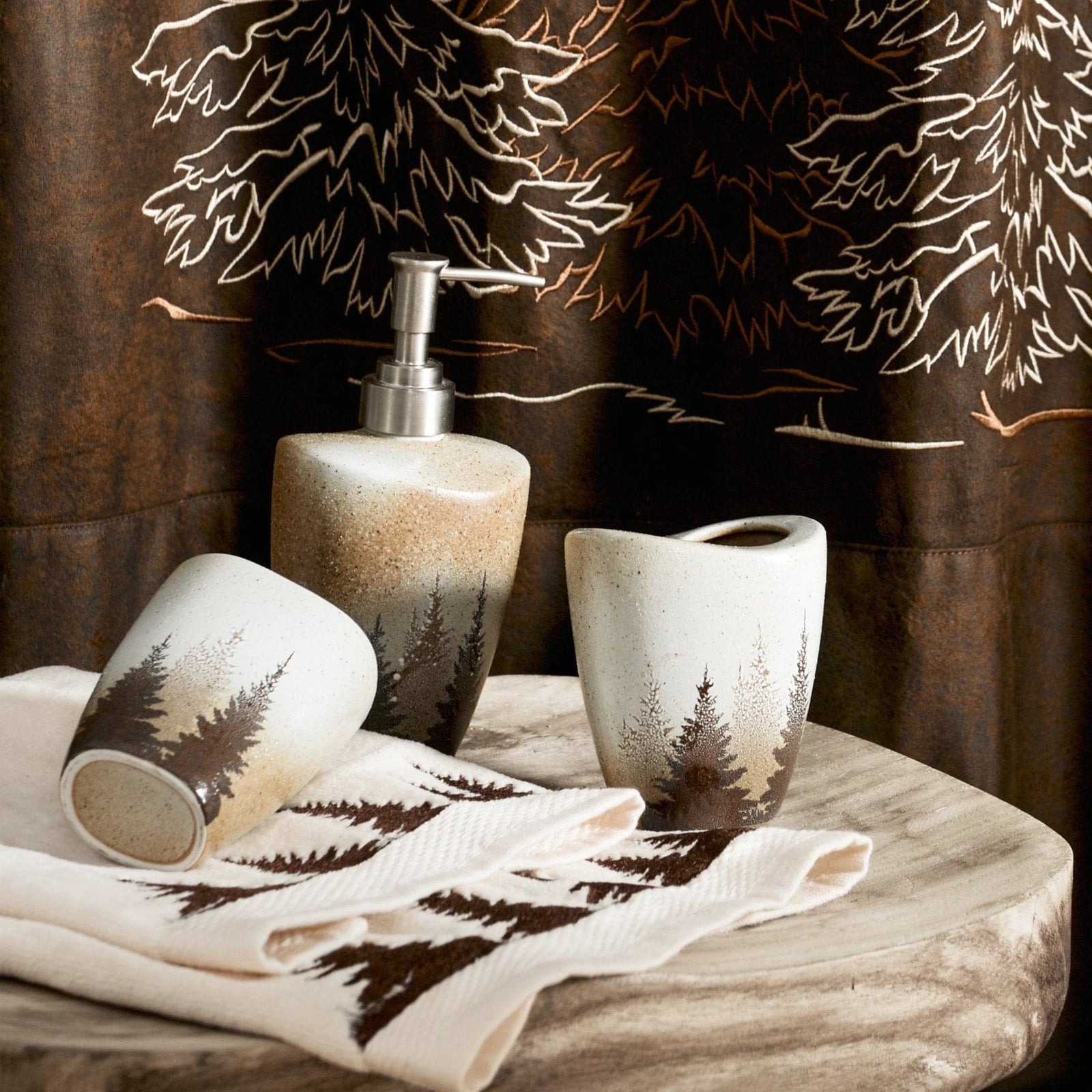 Clearwater Pines 3-PC Bathroom Accessory Set Countertop Bathroom Sets