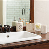Dakota Ceramic 3PC Countertop Bathroom Set Countertop Bathroom Sets