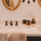 Running Remuda Ceramic 3PC Countertop Bathroom Set Countertop Bathroom Sets