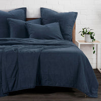 Stonewashed Cotton Canvas Coverlet Coverlet / Full/Queen / Denim Coverlet
