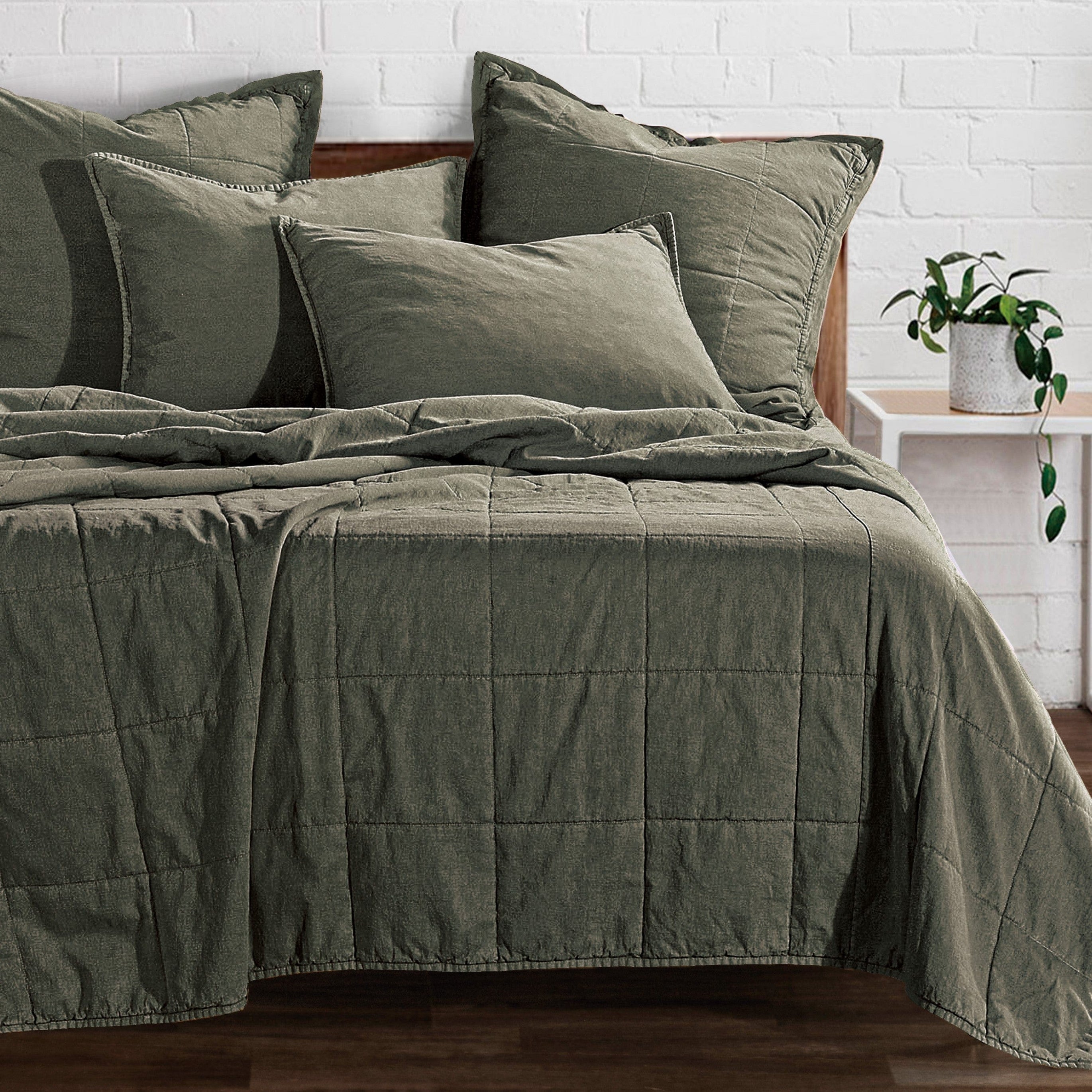 Stonewashed Cotton Canvas Coverlet | Paseo Road by HiEnd Accents