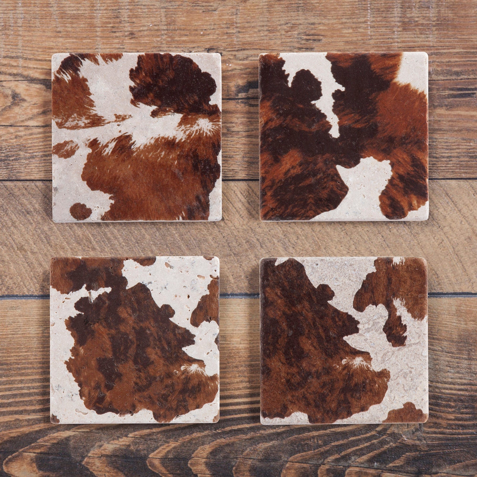 Cowhide Coaster, Set of 4
