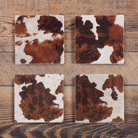 Cowhide Coaster, Set of 4
