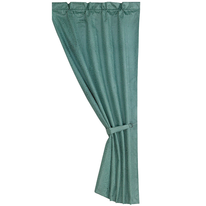 Cheyenne Turquoise Faux Leather Single Panel Curtain Curtain