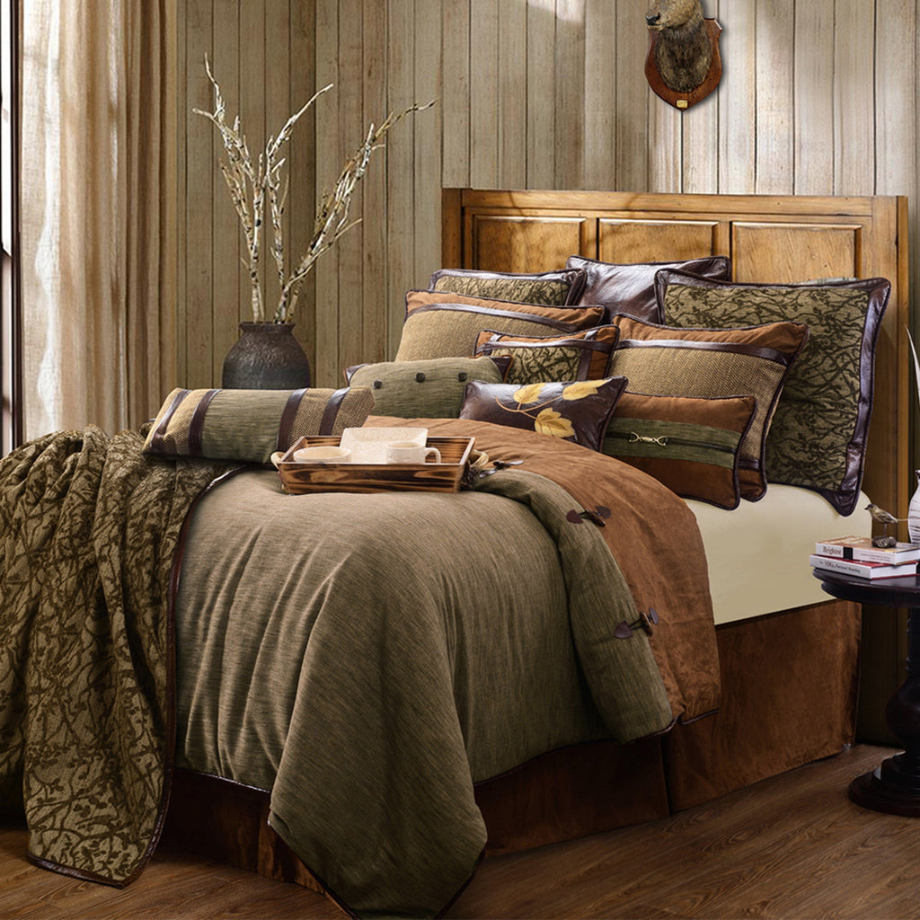 Highland Lodge Olive Single Panel Curtain Curtain