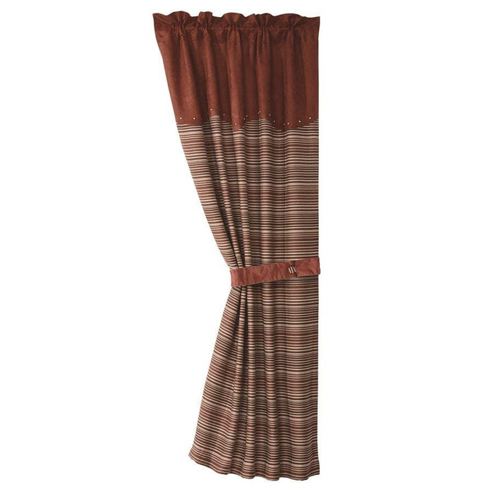 Silverado Striped Single Panel Curtain w/ Tieback Curtain