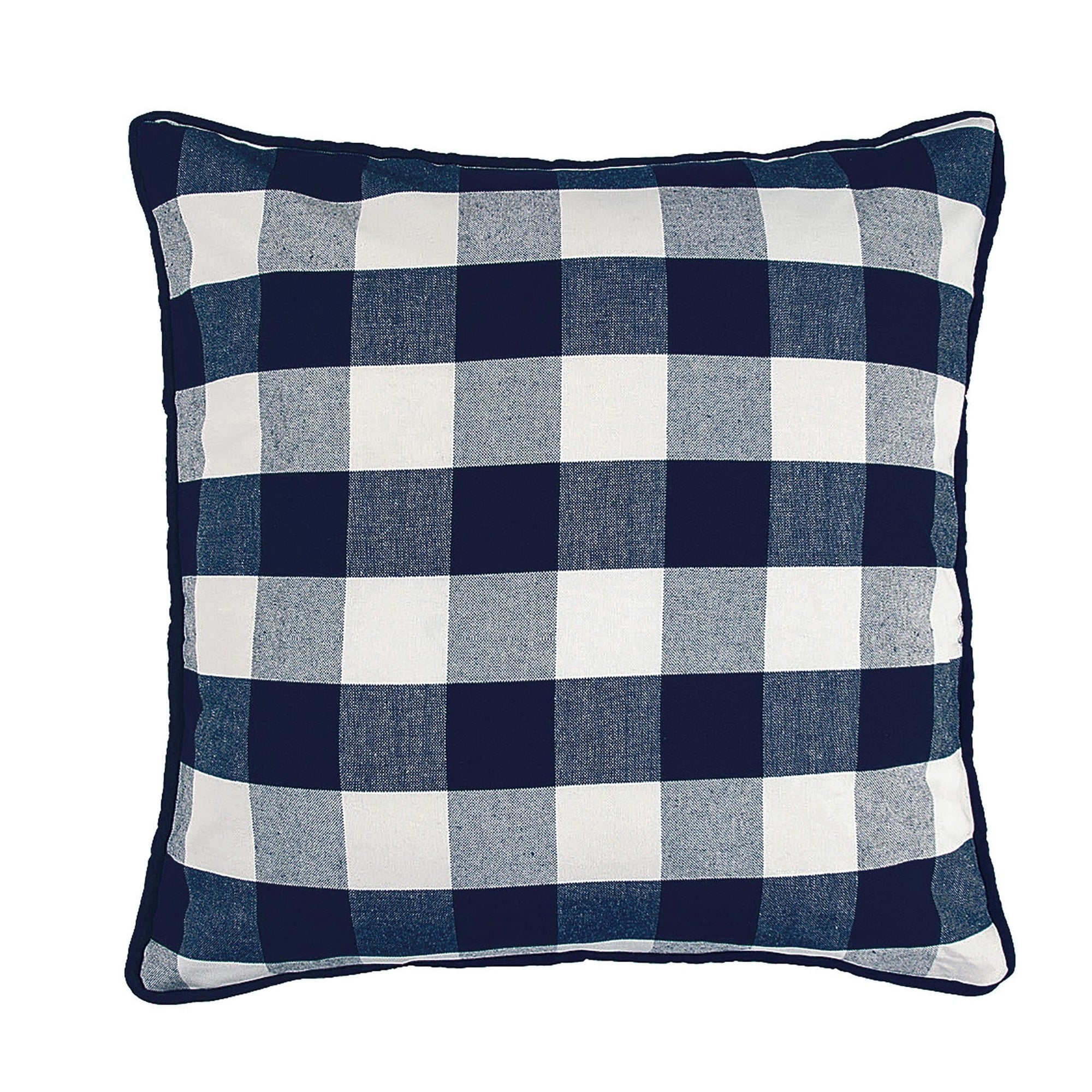 Buffalo Check Euro Sham , 27x27, Navy Euro Sham