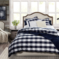 Buffalo Check Euro Sham , 27x27, Navy Euro Sham