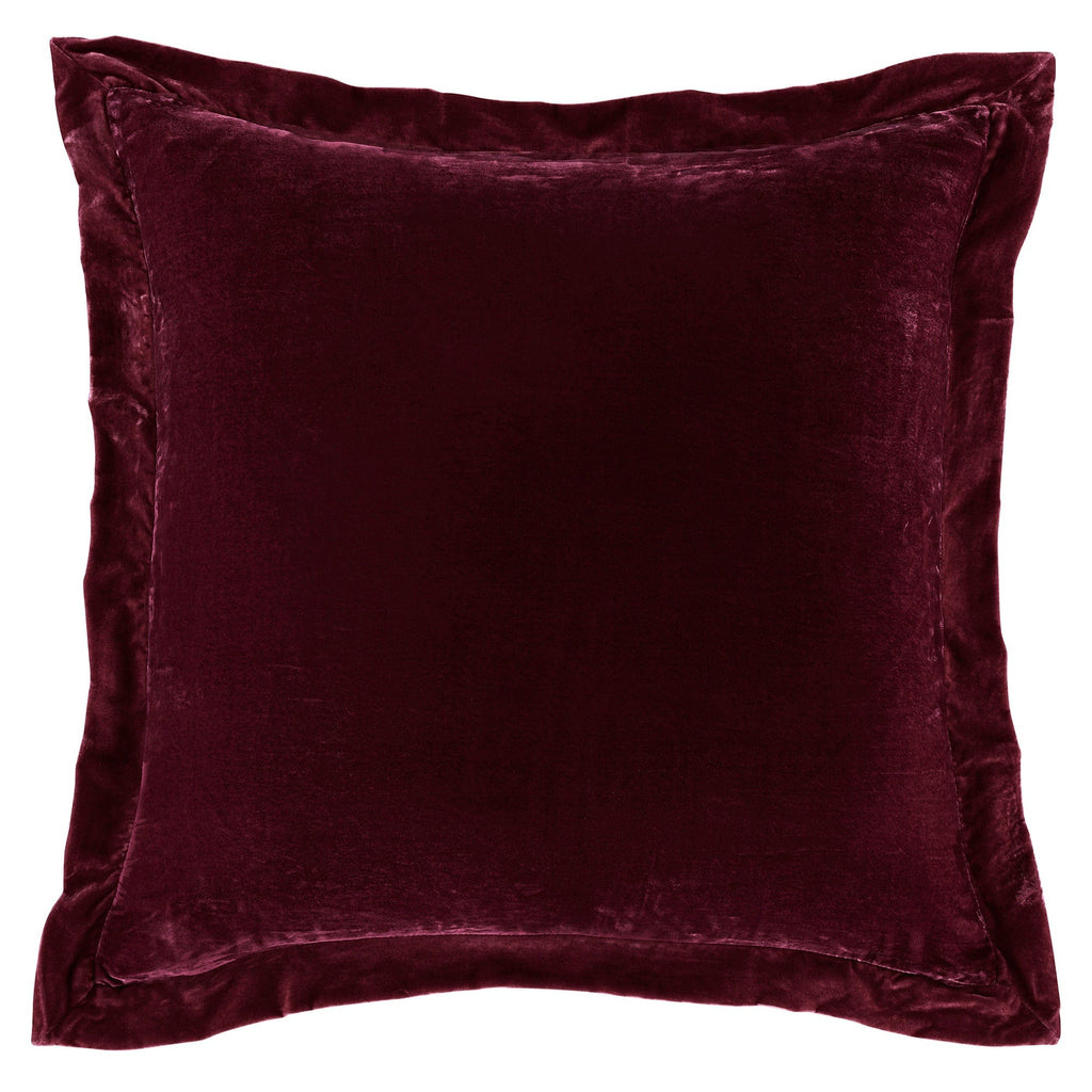 Stella Faux Silk Velvet Flanged Euro Sham Euro Sham