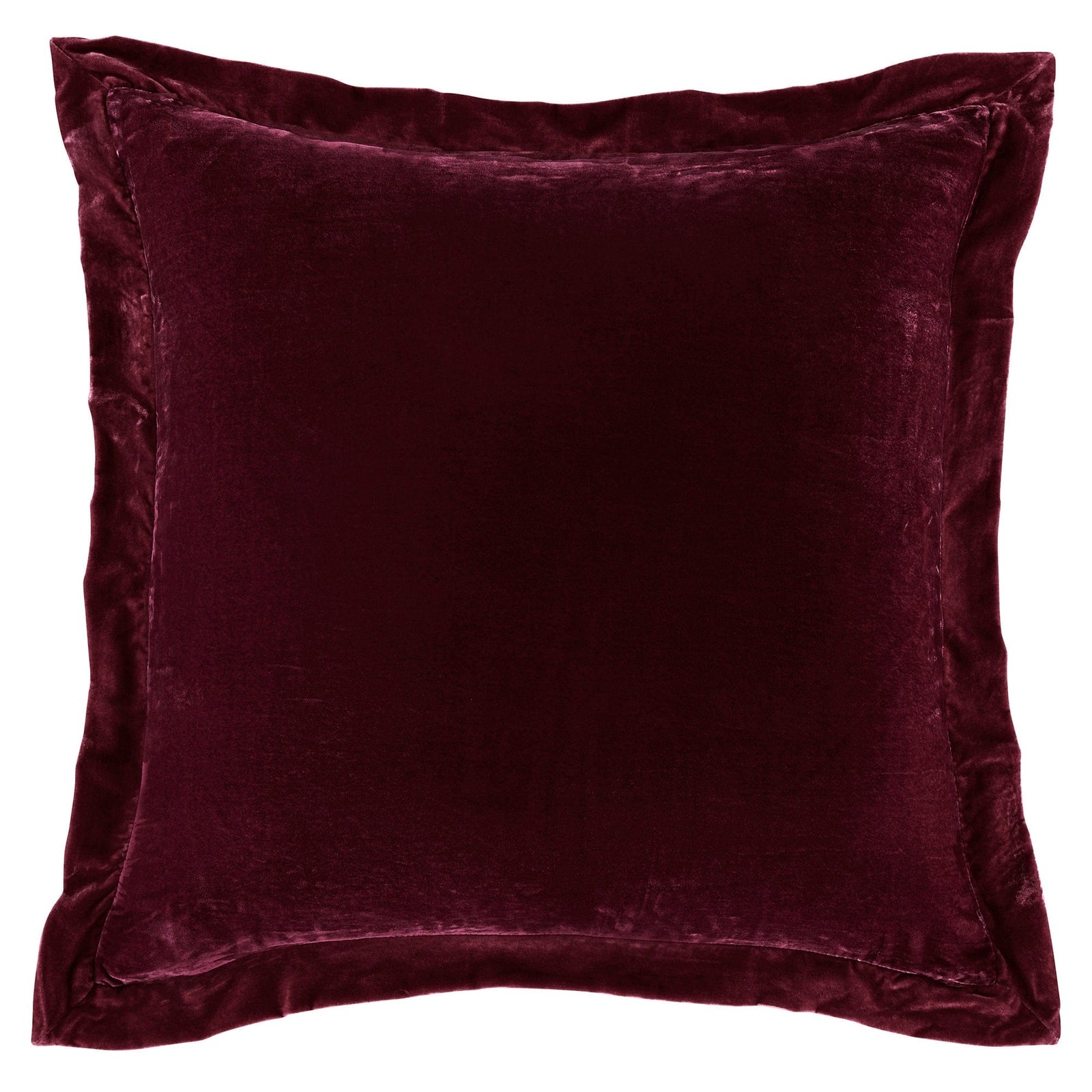 Stella Faux Silk Velvet Flanged Euro Sham Euro Sham
