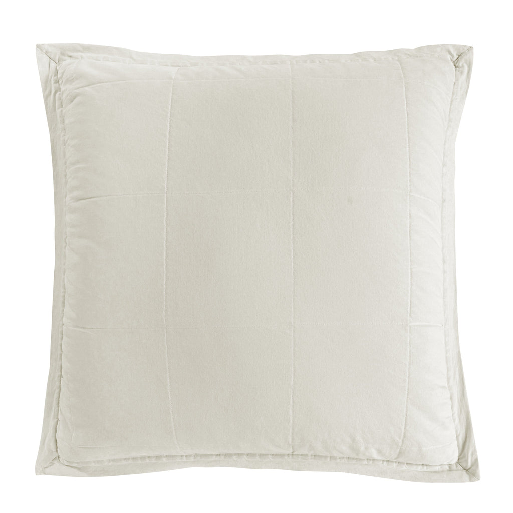 Stonewashed Cotton Canvas Euro Sham Natural Euro Sham