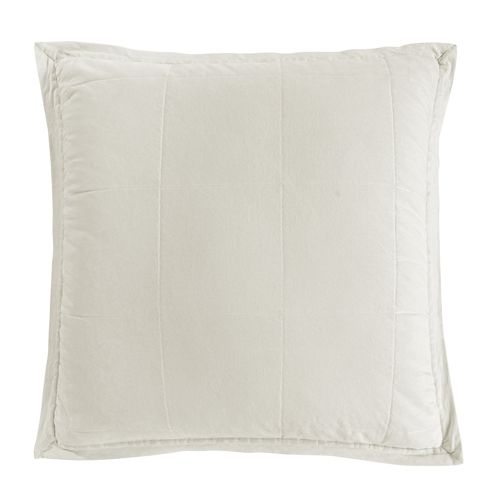 Stonewashed Cotton Canvas Euro Sham Natural Euro Sham