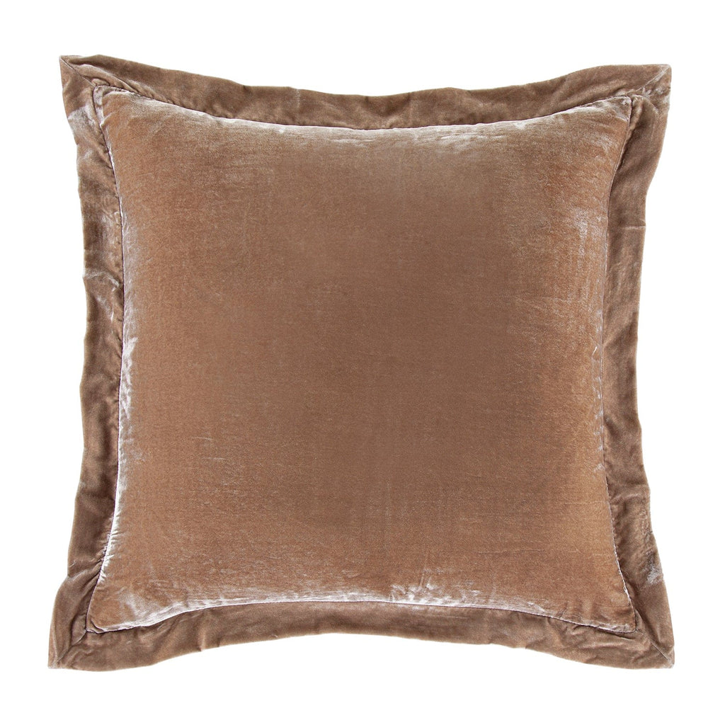Stella Faux Silk Velvet Flanged Euro Sham Euro Sham
