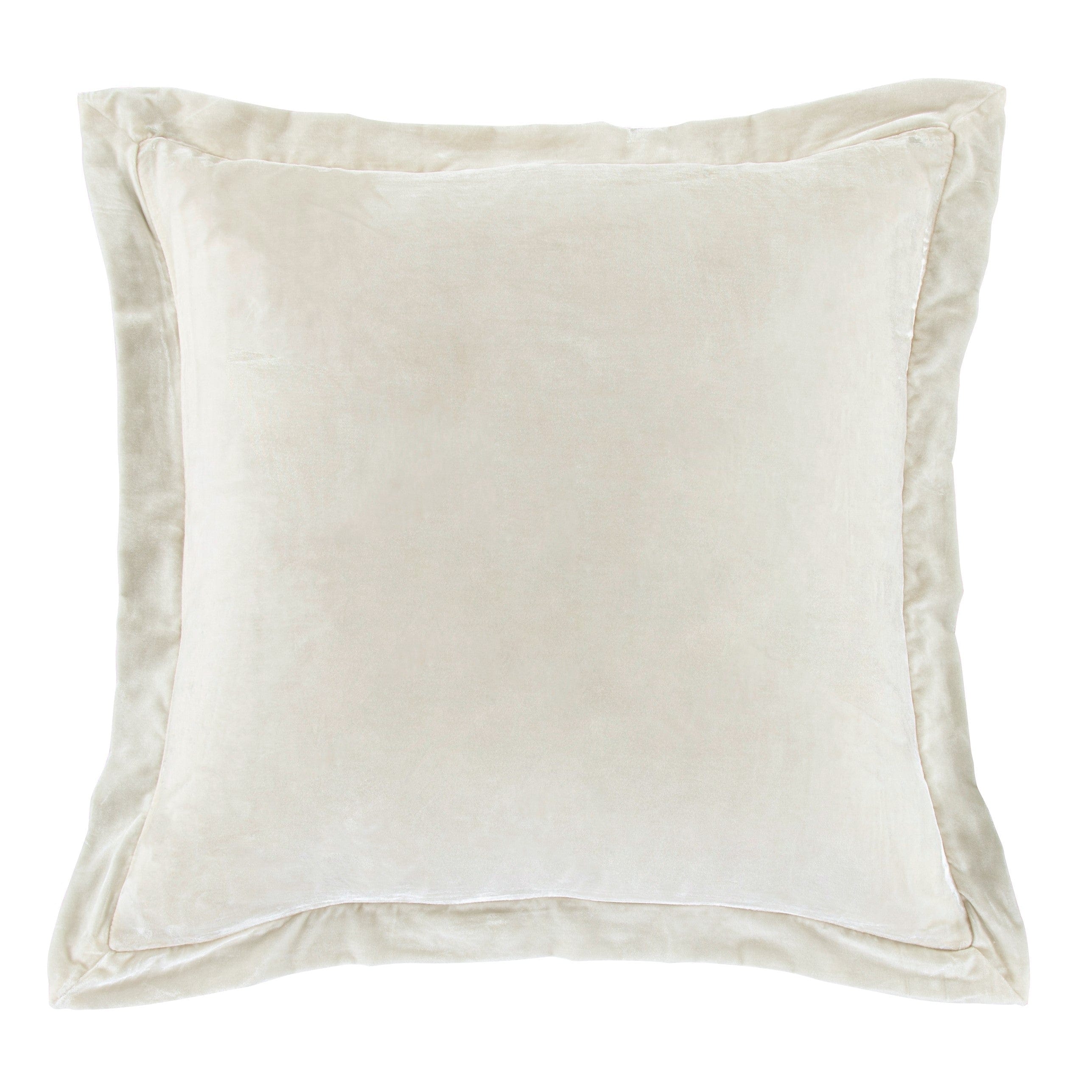 Stella Faux Silk Velvet Flanged Euro Sham Euro Sham