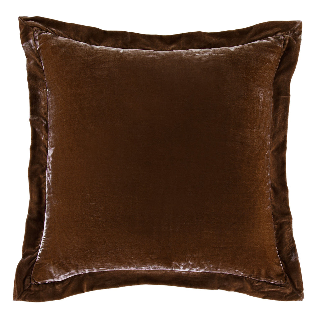 Stella Faux Silk Velvet Flanged Euro Sham Euro Sham