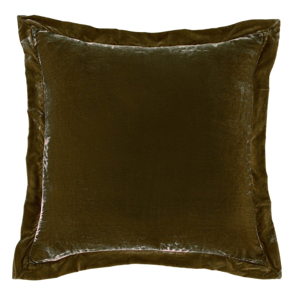 Stella Faux Silk Velvet Flanged Euro Sham Euro Sham