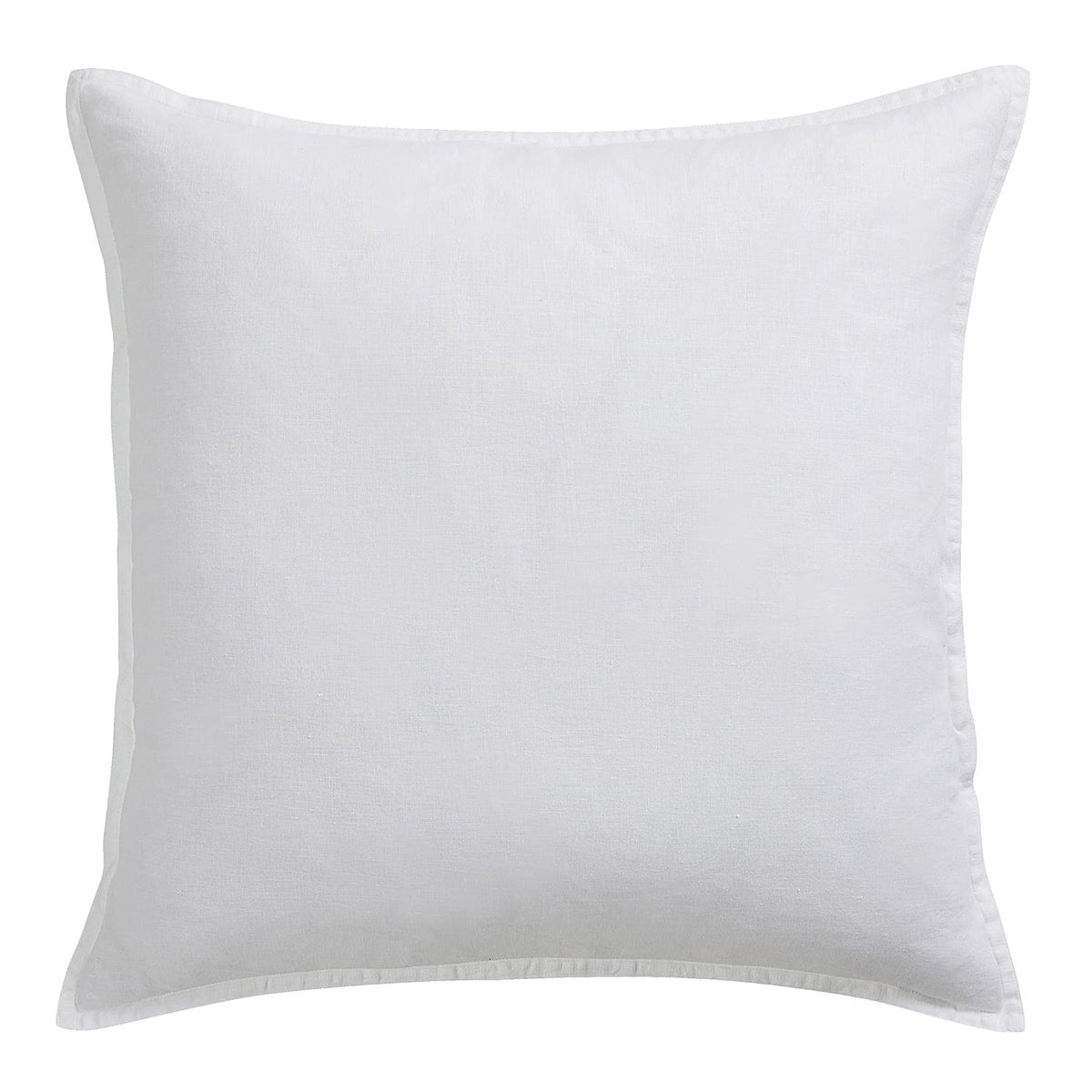 100% French Flax Linen Euro Sham White Euro Sham