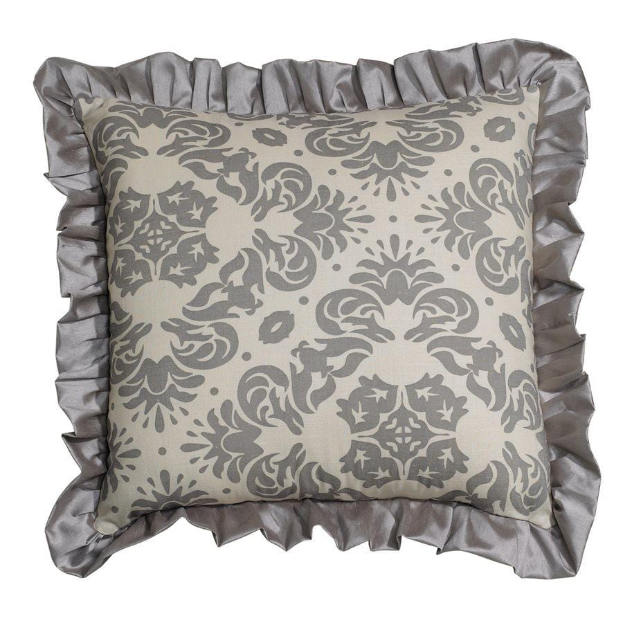 Gray & Cream Kerrington Ruffled Euro Sham, 27x27