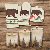 Aztec Bear Print and Clearwater Pines 13 PC Set Kitchen Lifestyle