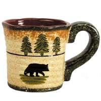 Bear Mug and Scenery Tree Coaster 8PC Set Kitchen Lifestyle